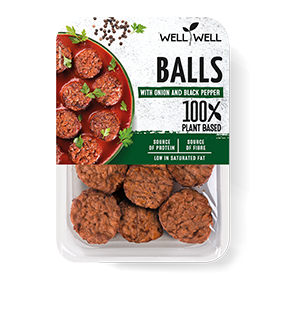 Balls with onion and black pepper