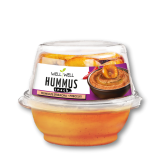 Humus sriracha z preclami